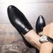 Suitable For All Seasons 2025 Spring New Slip-On Men's Leather Shoes Pointed Toe Casual Loafers Men_vogvips.com