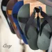 Maden Men's Contrast Color Rubber Sandals Non-Slip Beach Vacation For Summer Outdoor Casual Slippers Comfort Cross Flip_vogvips.com