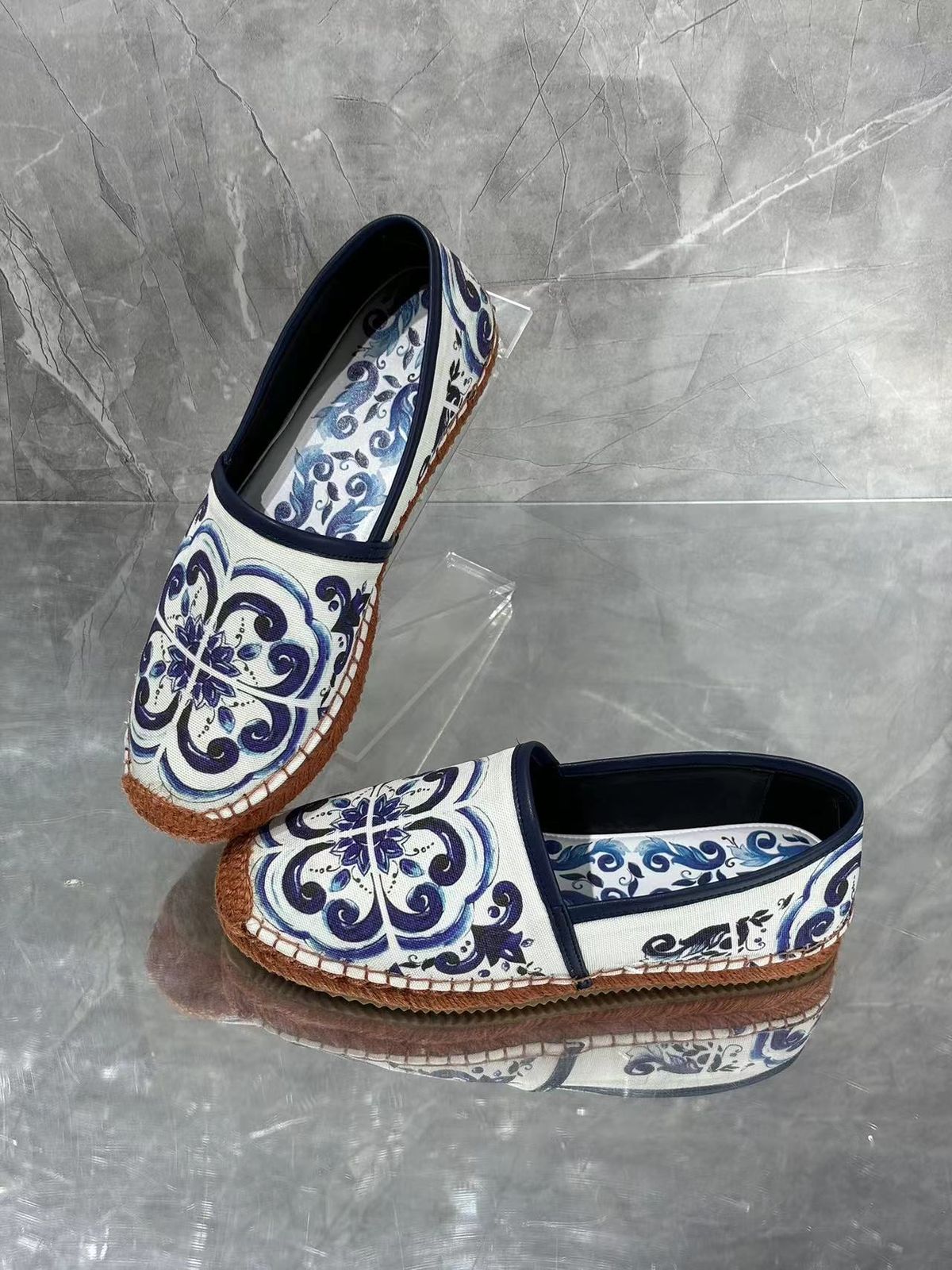 Women's Shoes Rope And Blue And White Porcelain Single Shoes Cross Border Casual And Versatile Popular Fresh And Artistic Comfortable And Versatile_vogvips.com