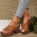 Thick Soled Casual Slippers Straight Line For Women, Worn As Outerwear. 2025 New Summer Black Sandal With A Poop Like_vogvips.com