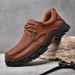 Men's Large-Sized Genuine Leather Anti-Slip Top Layer Cowhide One-Foot Men's Leather Shoes, Dad's Shoes, Wear-Resistant_vogvips.com