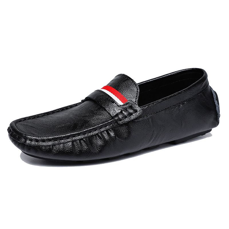 Men's Loafers Casual Leather Shoes Slip-On Soft Sole Non-Slip Handmade Large Size Men's Shoes 47_vogvips.com