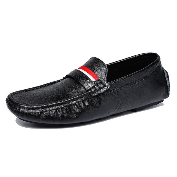 Men's Loafers Casual Leather Shoes Slip-On Soft Sole Non-Slip Handmade Large Size Men's Shoes 47_vogvips.com