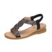 2024 Summer New Fashion Mid Heel Women's Sandals Square Toe Women's Heel Diamond Decorated Slip-On Sandals Women's Shoes_vogvips.com