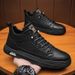 European Warm Series Men's Martin Summer High-top British Casual Leather High-end Work Boots Slip-on Sneakers Trendy Shoes_vogvips.com