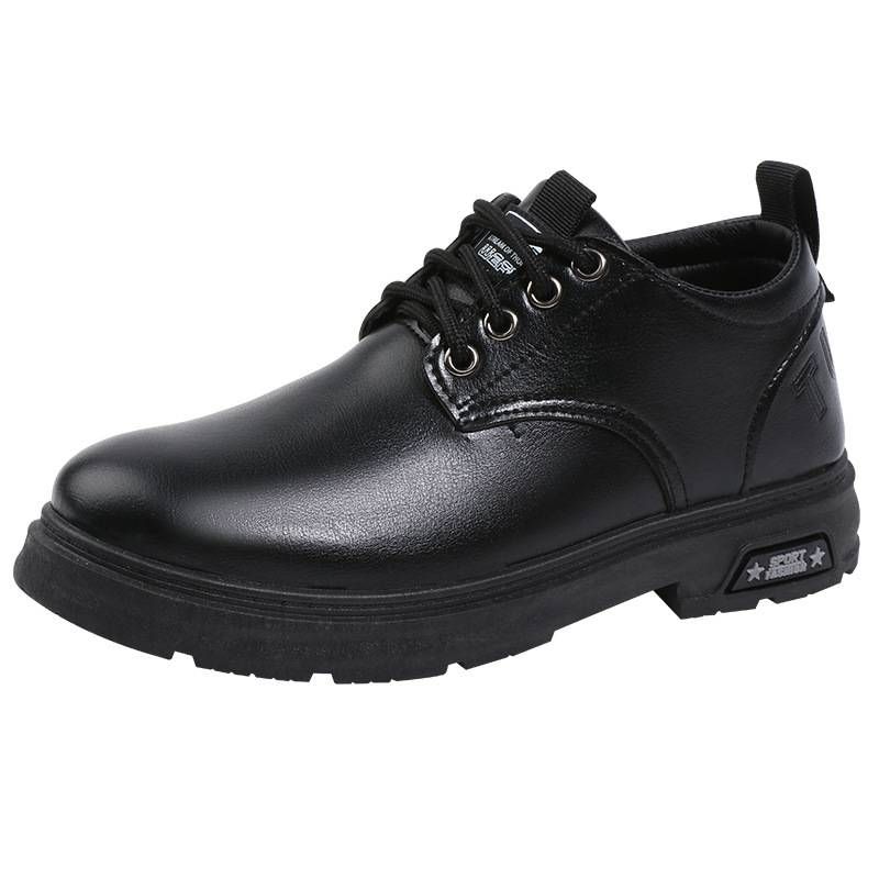 Men’s Shoes Business Big Head Leather Shoes Men's Wear Resistant Soft Sole Heightened Martin Casual Shoes Middle Aged Dad Shoes_vogvips.com