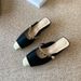 New Soft Leather Multi-color Square-toe Müller Shoes - Ankle Strap With 3cm Metal Chain - Versatile Casual Low-heeled Half-toe Shoes_vogvips.com