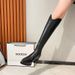 Long With Hidden Heel, Petite Size, 2023 New Style, Pointed Toe, Over-the-Knee Slim Boots, V-Cut Western Cowboy Boots_vogvips.com