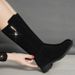 Fleece-Lined Mid-Calf Over-the-Knee Warm Cotton Shoes Snow For Women 2025 Autumn Winter New Flat Versatile Martin Boots_vogvips.com