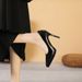 Waterproof Platform, Slim High Heels, Pointed Toe, Versatile Shallow Cut Singles, Patent Leather Sexy Women's Shoes,_vogvips.com
