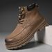 European Warm Series Men's Martin Winter Outdoor Casual Work Shoes Genuine Leather Thick Sole Height Increasing Yellow Boots_vogvips.com