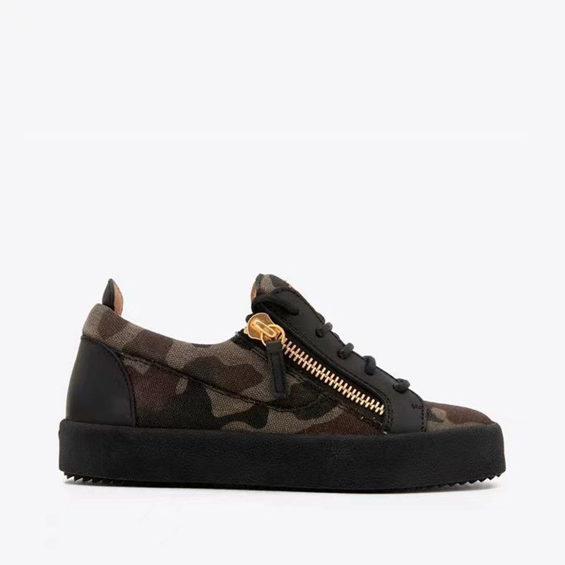 European GZ Low-top Men's Camouflage Stitching, Spring And Autumn Style, Breathable, Versatile, Trendy Casual Shoes With_vogvips.com