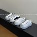 Distressed Color-Block Loafers - Women's Chunky Platform Sneakers (3.5cm Lift, Vintage-Inspired White & Cream, Comfortable Round-Toe Design)_vogvips.com