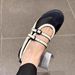 Sheepskin Version One Strap Flat Ballet Shoes For Women Genuine Leather Shallow Mouth Casual Mary Jane Shoes_vogvips.com