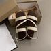 Open-toe Sandals Women For Summer 2026, New Korean Version, Vintage Fairy Style, Single Strap Buckle, Soft Flat Roman_vogvips.com