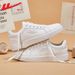 Huili Women's Shoes 2026 Low-top White Sneakers For Women, Spring And Autumn Sports Shoes, Versatile Flat Shoes, Breathable Casual Low-heel Sneakers_vogvips.com