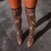 Women Boots Knee High Boots Heel Boots Women Ankle Boots Autumn Winter Short Boots Women Fahion Sandal With Rhinetone Stiletto Heel Fihnet Over The K_vogvips.com