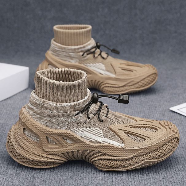 Spring 2026 New Men’s Shoes:Breathable Mesh Sneakers, Versatile Flyknit With Soft Sole, Ideal For Travel_vogvips.com