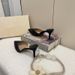 jc One-strap Buckle Rhinestone Sandals For Women, Summer Pointed Toe Stiletto High Heels, Genuine Leather Shallow Pumps_vogvips.com