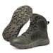 Men's & Women's Tactical Boots - Lightweight, Breathable & Slip-Resistant For Running, Training & Duty Mid Tube Black Men_vogvips.com