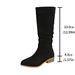 Women's Autumn New Style Plus Size Suede Slouch Boots With Pleated Chunky Heel And Pointed Toe, Over The Knee Boots_vogvips.com