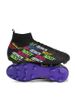 Soccer Cleats High Top Training Youth Football Shoes Kids Football Shoes Black_vogvips.com