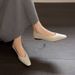 2026 Popular Pointed-toe Flat Women In Burgundy Soft Leather, Slip-on Shoes Shallow Cut, Suitable Pairing With Skirts_vogvips.com