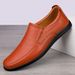 European Warm Series 2025 New Autumn Winter Driving Slip-On Business Men's Casual Leather Shoes Soft Sole Dad Loafers_vogvips.com