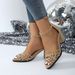 Large Size 2025 Summer New For Women, Simple Hollow Out With Diamonds, Fashionable High-heeled Sandals_vogvips.com