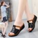 Genuine Leather Wedge Sandals For Women, Summer Soft Lightweight Thick Soles, Women's Sandals, Slippers, Outer Wear_vogvips.com