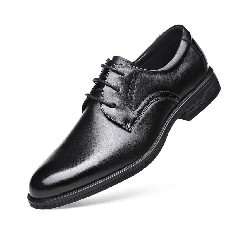 New First Layer Cowhide Genuine Leather Business Formal Comfortable Sole Soft Surface Fashion Versatile Trendy Men's_vogvips.com