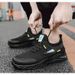 Men's Breathable Mesh Sneakers For Summer - Lightweight Casual Running Shoes With Soft Rubber Sole, Round Toe Design Lightweight Slip_vogvips.com