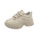 Ins Korean Version Leather Low Top Dad Shoes For Women Autumn New Breathable Student Sports Height Increasing_vogvips.com