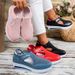 Versatile Large Casual Flyknit Slope Heel Thick Soled Velcro Mesh Women's Shoes_vogvips.com