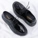 Business Formal Men's Glossy Shoes, British Style Patent Leather Thick Soled Casual Trendy Shoes_vogvips.com