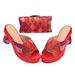High heel bag with set rhinestone embellish color diamond shoe bag set_vogvips.com