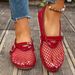 Cross-border Plus-size Casual Flat Sandals Women, 2024 Summer Hot-selling Mesh Breathable Fishnet Sock Shoes For Women_vogvips.com