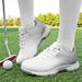 Ladies Waterproof Golf Shoes Outdoor Leather Golf Sport Sneakers Lightweight Comfortable Golfing Shoes_vogvips.com