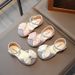 New Trend Children's Leather Shoes Glass Shoes Soft Soled Little Girl Bow Single Shoes_vogvips.com
