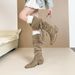 Tassel Long For Women 2025 Autumn Winter Egyptian Over-the-Knee Thick Heel Pointed High Stacked Boots_vogvips.com