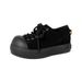 Designer Large-Heeled Thick-Soled Distressed Dusty Denim Mickey Shoes Model Cute And Unconventional Casual Canvas Women's Shoes_vogvips.com