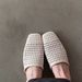 2025 New Style Woven Hollow Half Slippers For Women Summer Flat Square Toe Fashionable Lazy Sandals_vogvips.com