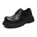 Casual Leather New Big Toe Derby Men's Autumn Thick Sole Height Increasing British Style Work Shoes_vogvips.com