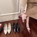 2025 Spring And Autumn New Red Mary Jane Shoes For Women, Chunky Heel, French Style, Versatile, High-End, Pointed Toe,_vogvips.com