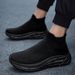 Men's Casual Sneakers Breathable Mesh Socks Shoes Fashion Sport Running Shoes Ankle Boots Slip-on Tennis Loafers For Women_vogvips.com