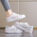 White Sneakers 2023 New Spring Breathable Flat Leather Lace-up Sports Fashion Casual Shoes For Women_vogvips.com