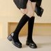 S529-1 Huiliya Petite Thick-Soled Round-Toe Fashion 2025 Korean Version Fashionable Comfortable Stretch Slim Boots For_vogvips.com