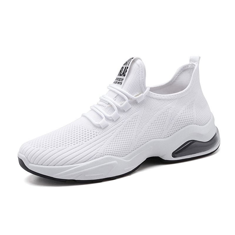 Spring and Autumn Air Cushion Sports Low cut Soft Sole Breathable Running Men's Solid Color Simple Casual_vogvips.com