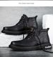 Men's Shoes Martin Boots Casual Medium Leather Boots Style High Top Tooling Boots Men's_vogvips.com