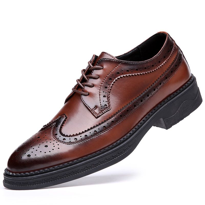 CH2189-RD Cow Leather Men's Dress Shoes, Choose Size And Tell Seller_vogvips.com